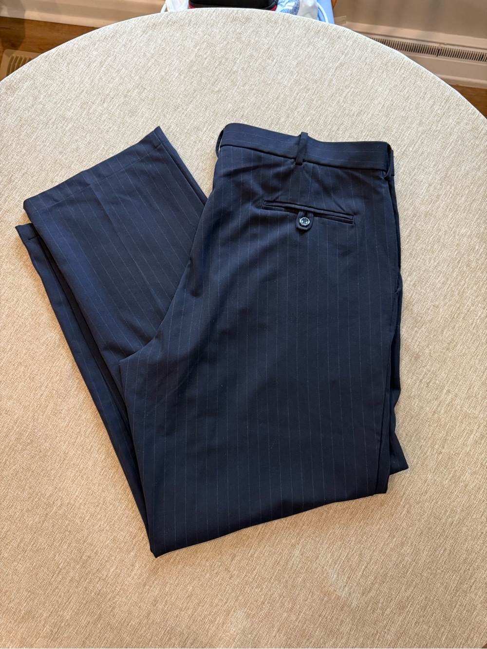 Navy Pinstripe Dockers Dress Pants - W38 L32